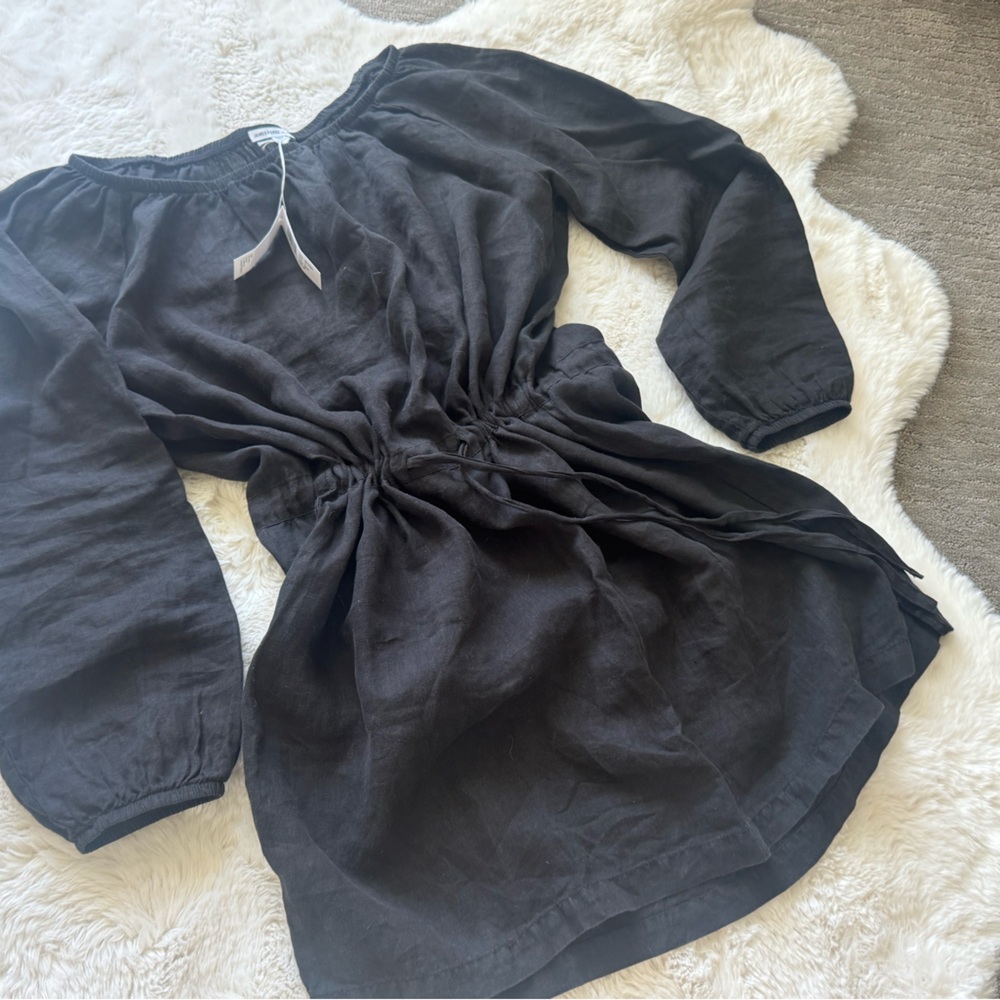 NWT Gathered linen dress. - Picture 4 of 8